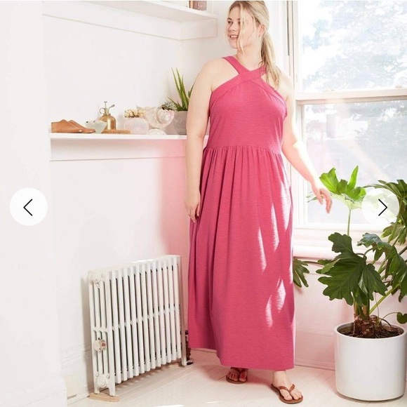 Ava & Viv Red Plus Size Sleeveless Maxi Dress 3X - Picture 3 of 11